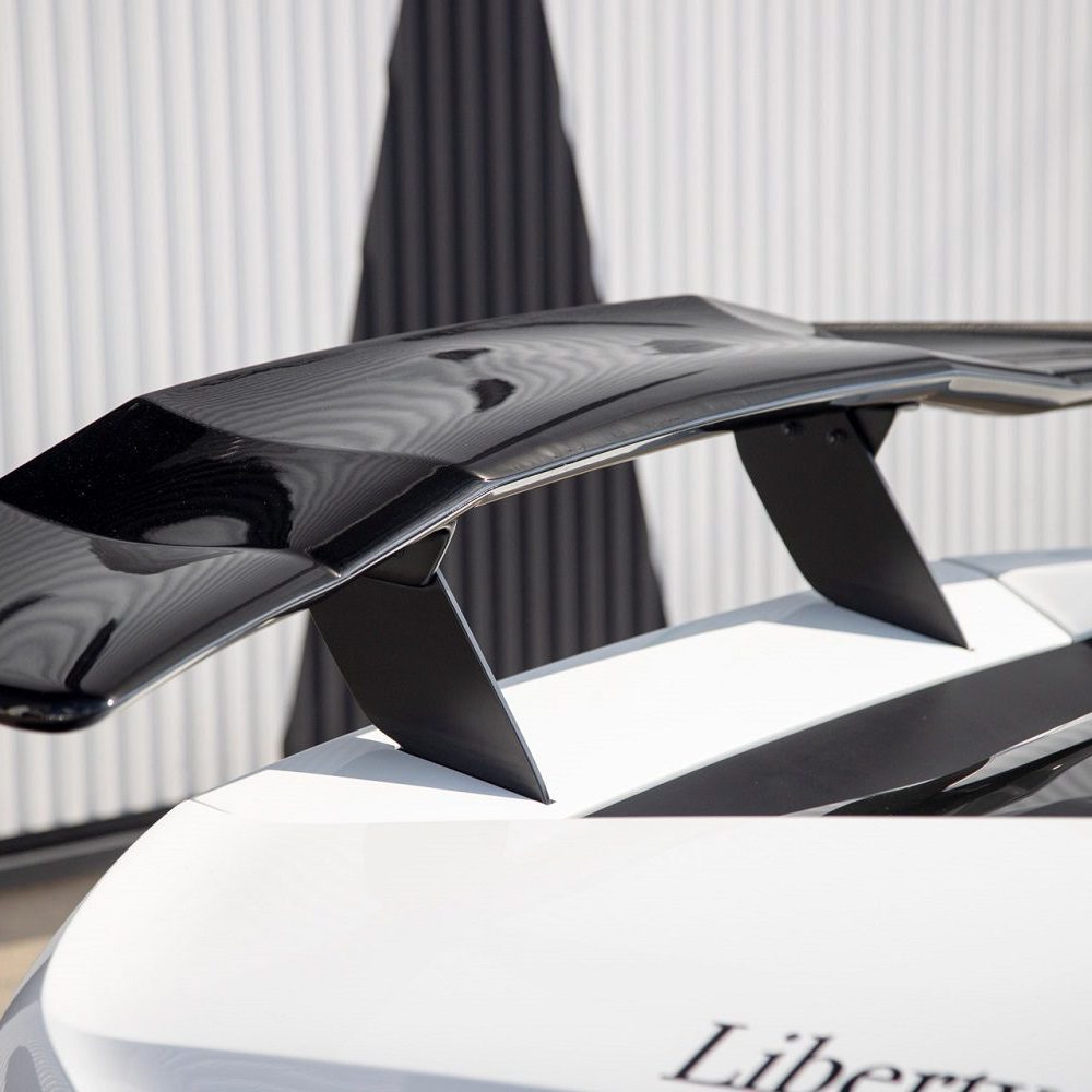 Liberty Walk LB-WORKS Ver.1 Rear Wing for LP610-4 Lamborghini Huracán Installed on White Huracan