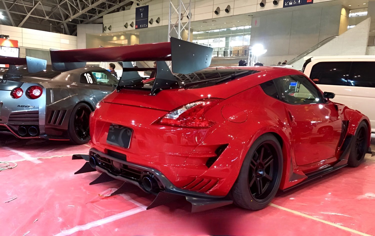 Z34 370Z VARIS GT WING 1360ｍｍ＆ SPOILER VRS2 Type Carbon Fiber Rear Spoiler Wing For 09 Onwards 370Z Z34