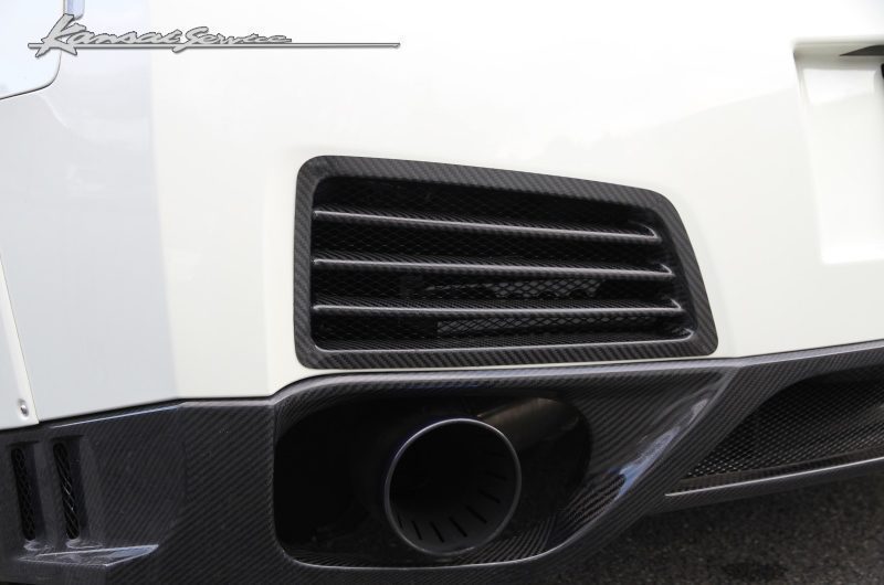 Kansai Service Carbon Rear Bumper Outlet for R35 Nissan GT-R