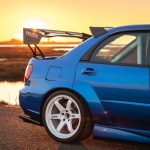 Voltex Rear Wide Fenders for GD Subaru Impreza WRX STi (hawk-eye facelift) [IOR-1] Installed on Blue STi - Close View
