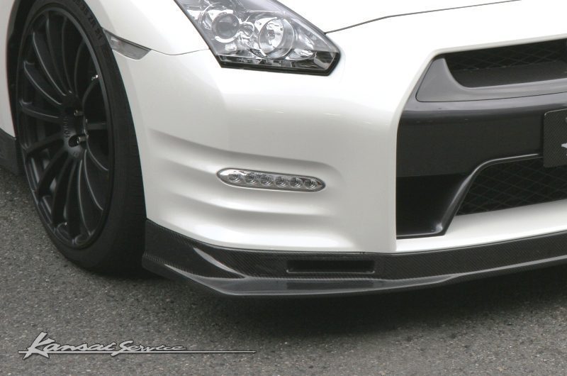 GTR35 kansai カーボンリップスポイラー Kansai Service Carbon Fiber Front Lip Spoiler for 2009-16