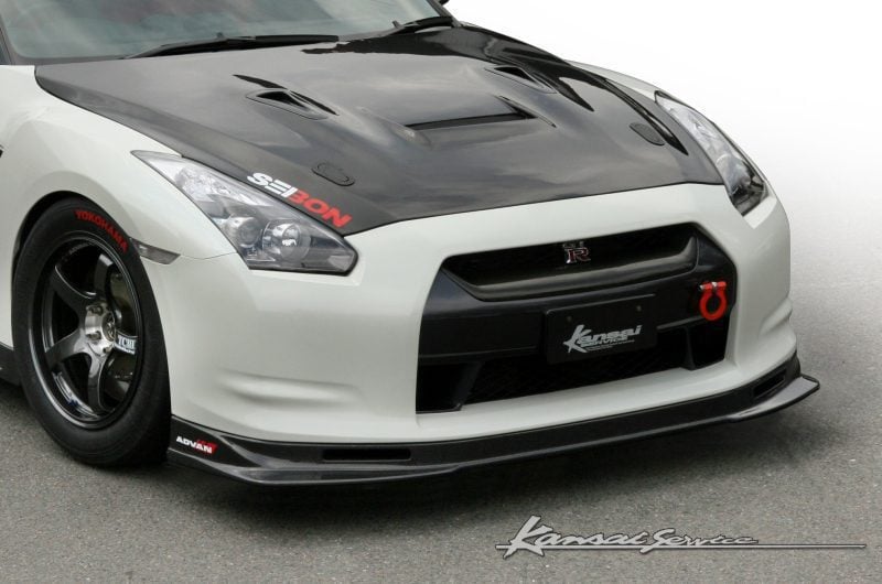 GTR35 kansai カーボンリップスポイラー Kansai Service Carbon Fiber Front Lip Spoiler for 2009-16