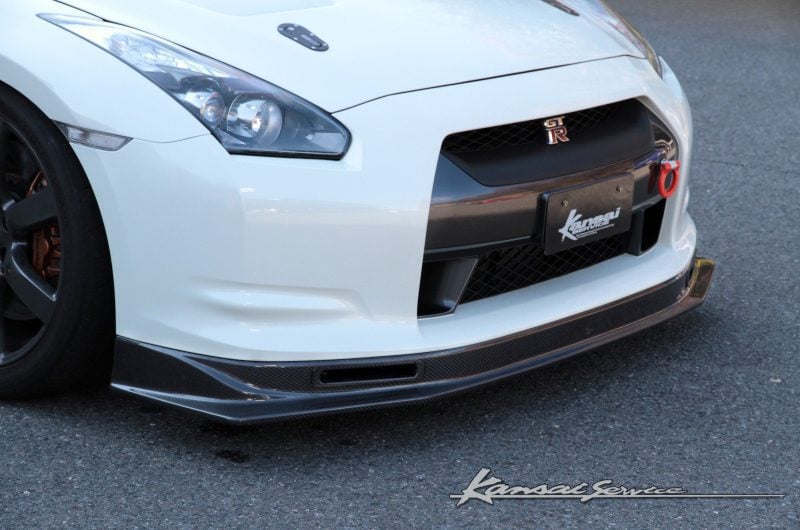 GTR35 kansai カーボンリップスポイラー Kansai Service Carbon Fiber Front Lip Spoiler for 2009-16