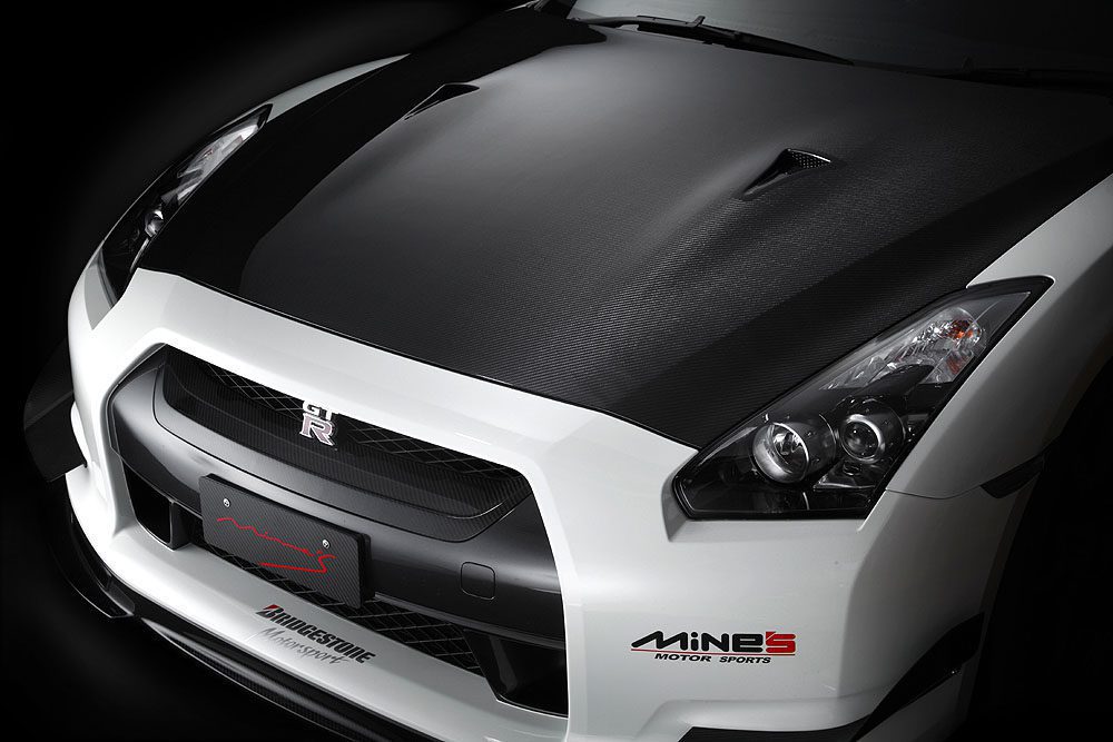 Mine's Carbon Front Grill for 2009-11 Nissan GT-R (CBA) [R35] G102089