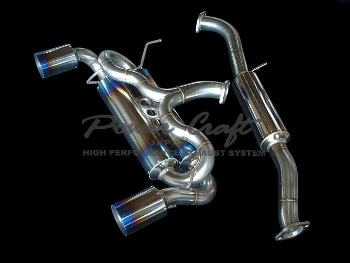 Powercraft Tornado Exhaust Muffler System, SUS + Titanium, Single Type-0
