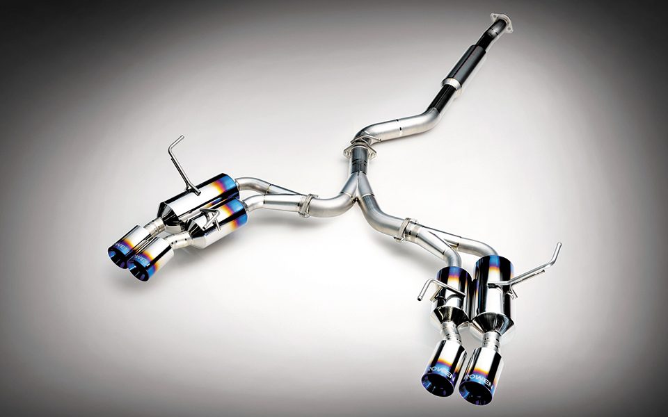 Rowen Heat Blue Titan Exhaust System for Subaru STI VAB