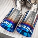 Rowen Heat Blue Titan Exhaust System for Subaru STI VAB