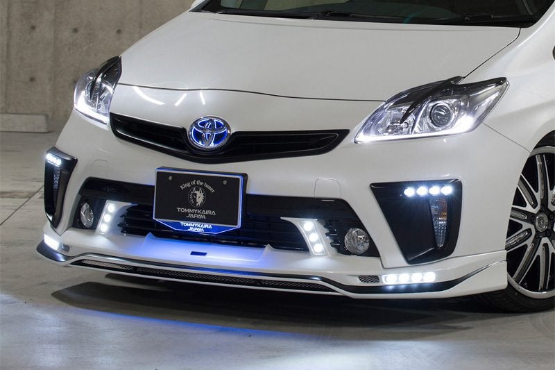 Tommykaira Front Spoiler Type I (with LED on the center, FRP + Wet Carbon, not coated)-0