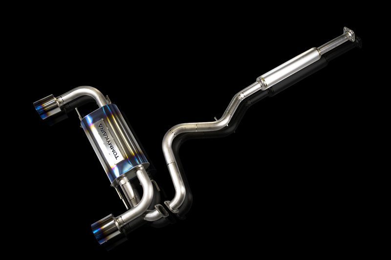 Tommykaira Premium 01TR Heart Blue Titan 100mm 2 Rear Piece 4Pipes-0