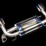 Tommykaira Premium 01TR Heart Blue Titan Rear 120mm 2 Pipes-0