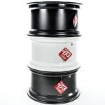 Volk Racing CE28SLs in White and Black, Stacked