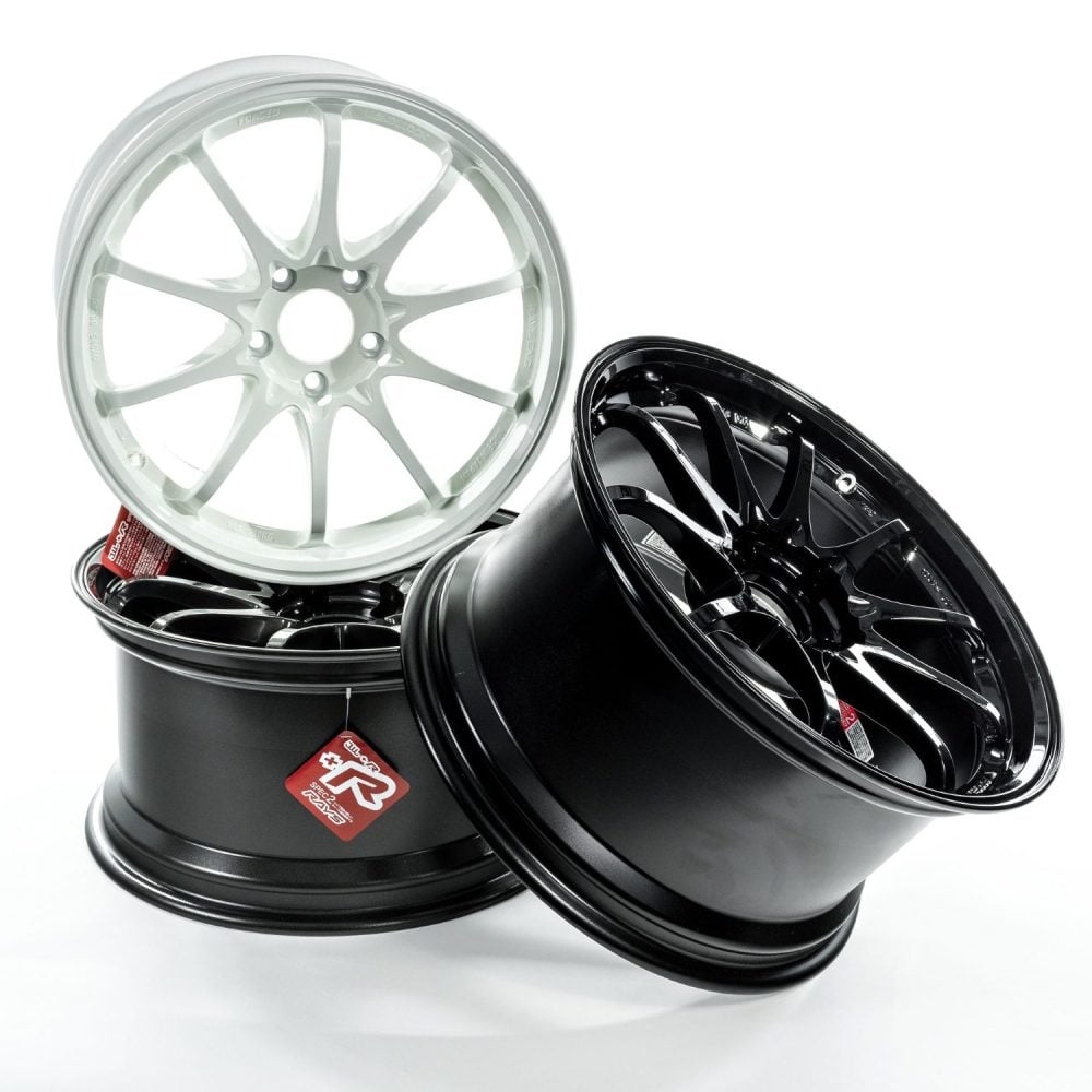 Volk Racing CE28SL Rims, Stack of Black and White