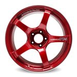 Advan TC4 18×11 +30 5-114.3 Racing Candy Red & Ring Wheel
