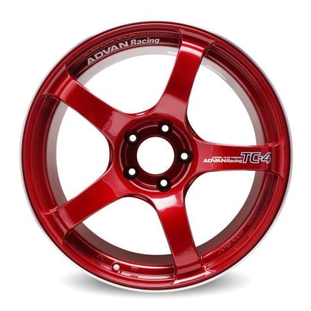 Advan Racing TC-4 Racing Candy Red & Ring Wheel (18×8 5-100 +47)