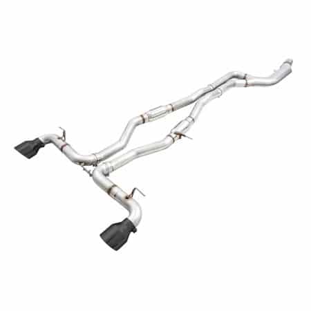 AWE Resonated Touring Edition Exhaust – 5in Diamond Black Tips for A90/A91 Toyota GR Supra [3015-33132]