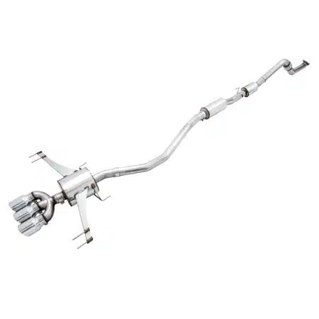 AWE Tuning Track Edition Exhaust w/Front Pipe and Triple Chrome Silver Tips for FK8 Civic Type R [3020-52000]