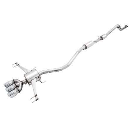 AWE Tuning Touring Edition Exhaust w/ Front Pipe and DualPhase Mid Pipe – Chrome Silver Tips for FK8 Civic Type R [3015-42666]