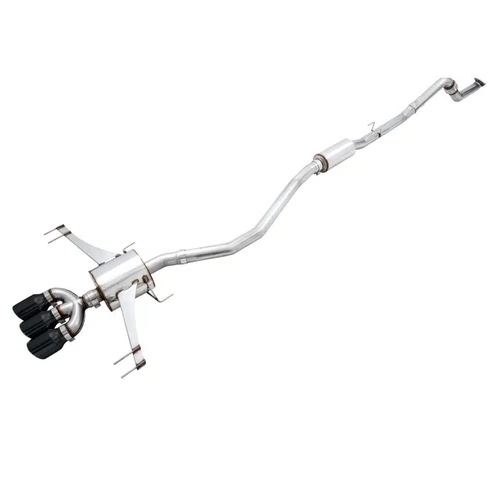 AWE Tuning Track Edition Exhaust w/Front Pipe and Triple Black Diamond Tips for FK8 Civic Type R