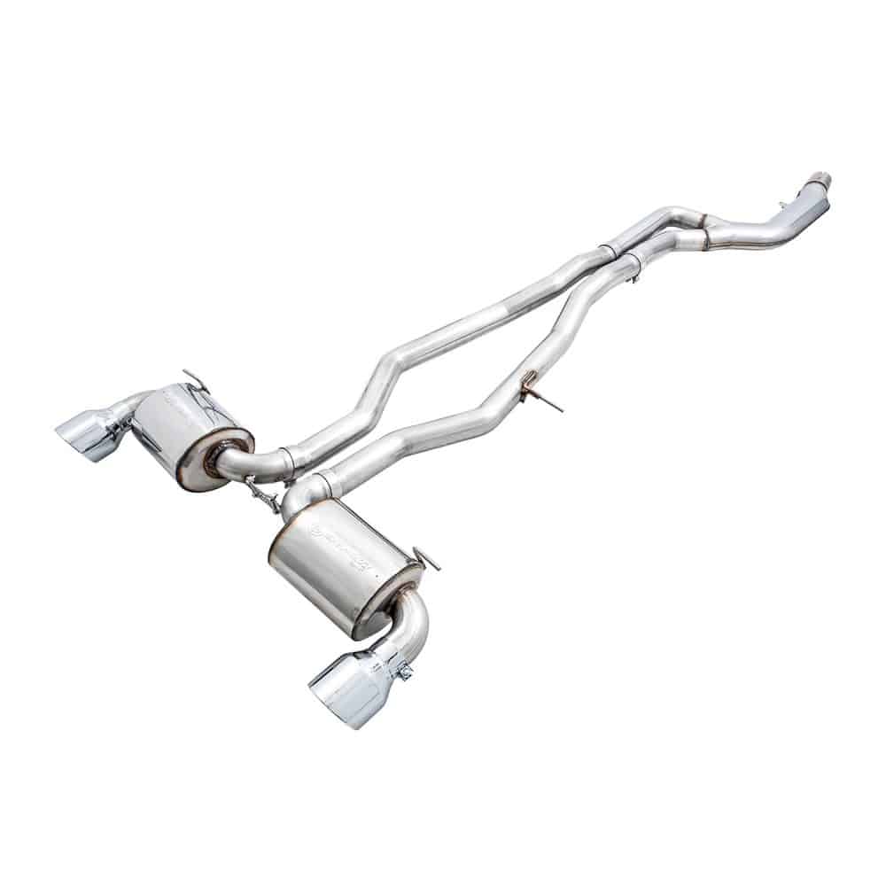 AWE 2020 Non-Resonated Touring Edition Exhaust - 5in Chrome Silver Tips for A90/A91 Toyota GR Supra