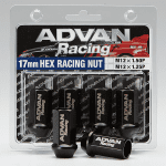 Advan Lug Nut 12X1.25 (Black) – 4 Pack