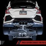 AWE Tuning Track Edition Exhaust w:Front Pipe and Triple Chrome Silver Tips for FK8 Civic Type R