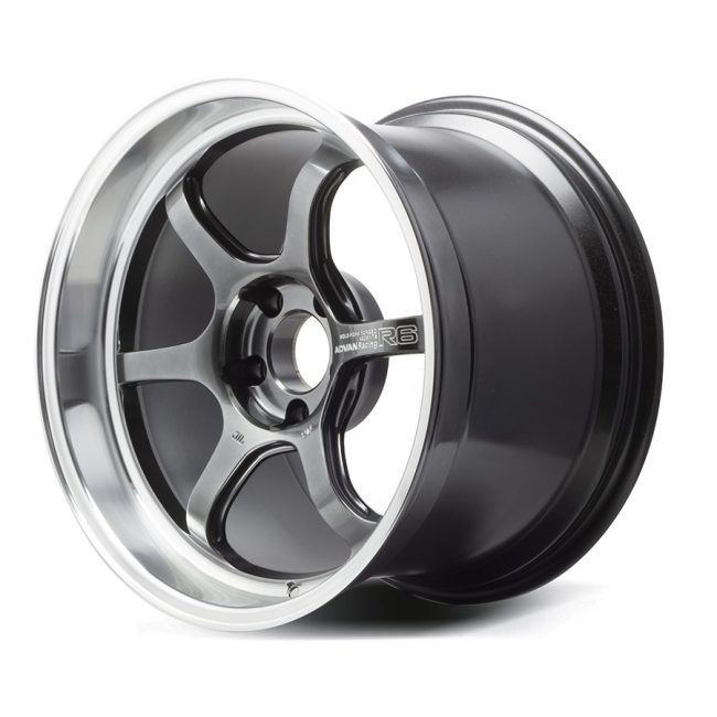 Advan R6 20x9.5 +22mm 5-120 Machining & Racing Hyper Black Wheel main image 1