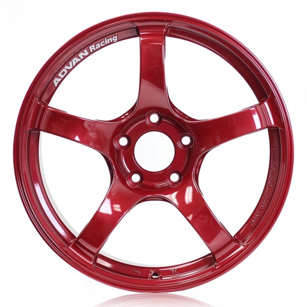 Advan Racing TC4 Candy Red & Ring Wheel (17x7.5 4-100 +40)
