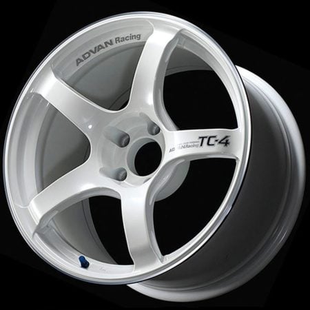 Advan Racing TC-4 Racing White Metallic & Ring Wheel (18×8 5-114.3 +45)