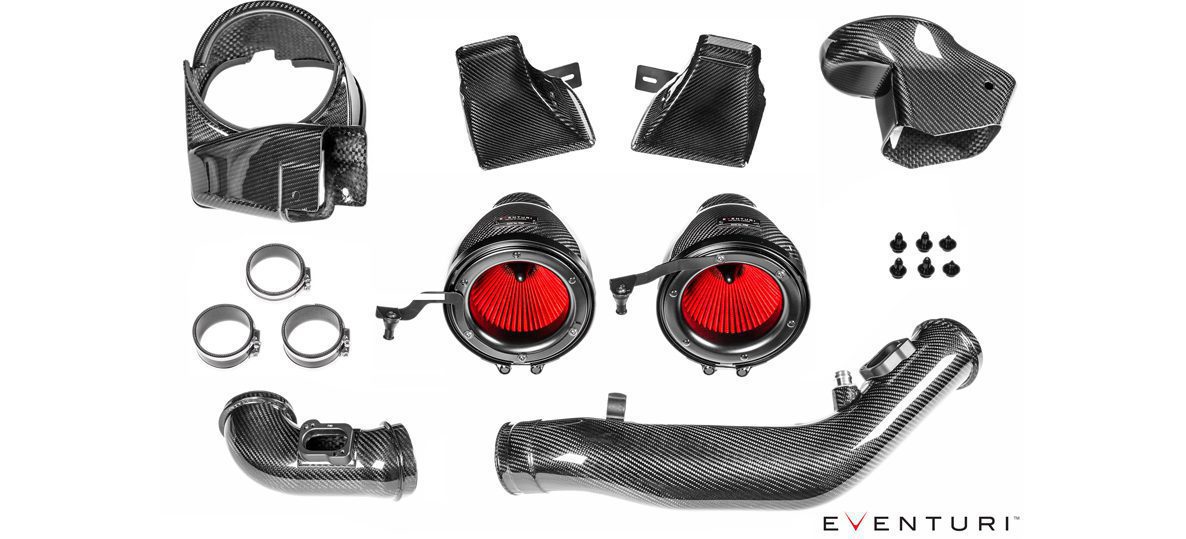 Eventuri Black Carbon Fiber V2 Intake System w/ Carbon Fiber Sealed ...