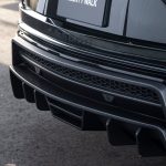 Liberty Walk LB-WORKS Rear Diffuser for Lamborghini Urus Installed on Black Urus Close View
