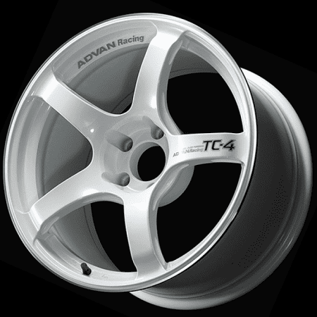 Advan Racing TC-4 Racing White Metallic & Ring Wheel (18×9 5-112 +25)