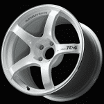 Advan TC4 18×8.5 +45 5-112 Racing White Metallic & Ring Wheel