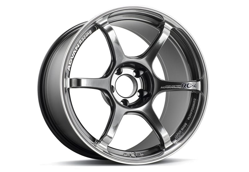 Advan RG-4 18×8 +44 5-114.3 Racing Hyper Black & Ring Wheel