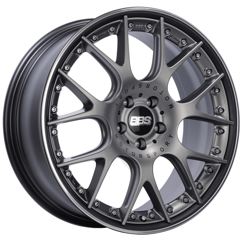 BBS CH-RII Satin Platinum Center / Black Lip SS Rim Protector Wheel (20x8.5 5x120 +32)