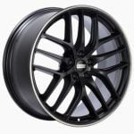BBS CC-R 20×9.5 5×120 ET40 Satin Black Polished Rim Protector Wheel -82mm PFS/Clip Required