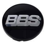 BBS Center Cap 70.6mm Black/Silver (4-tab)