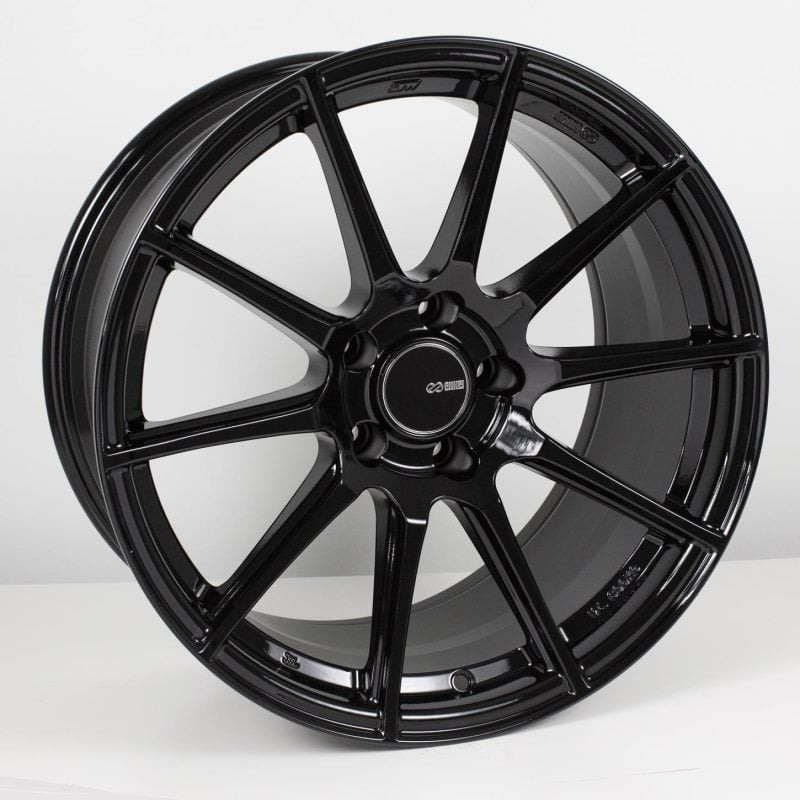 Enkei TS10 18×9.5 35mm Offset 5×114.3 Bolt Pattern 72.6mm Bore Dia Gloss Black Wheel
