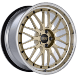 BBS LM Diamond Gold Center / Diamond Cut Lip Wheel (20x9.5 5x114.3 +40)