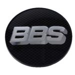 BBS Center Cap 70.6mm Carbon/Silver (4-tab)