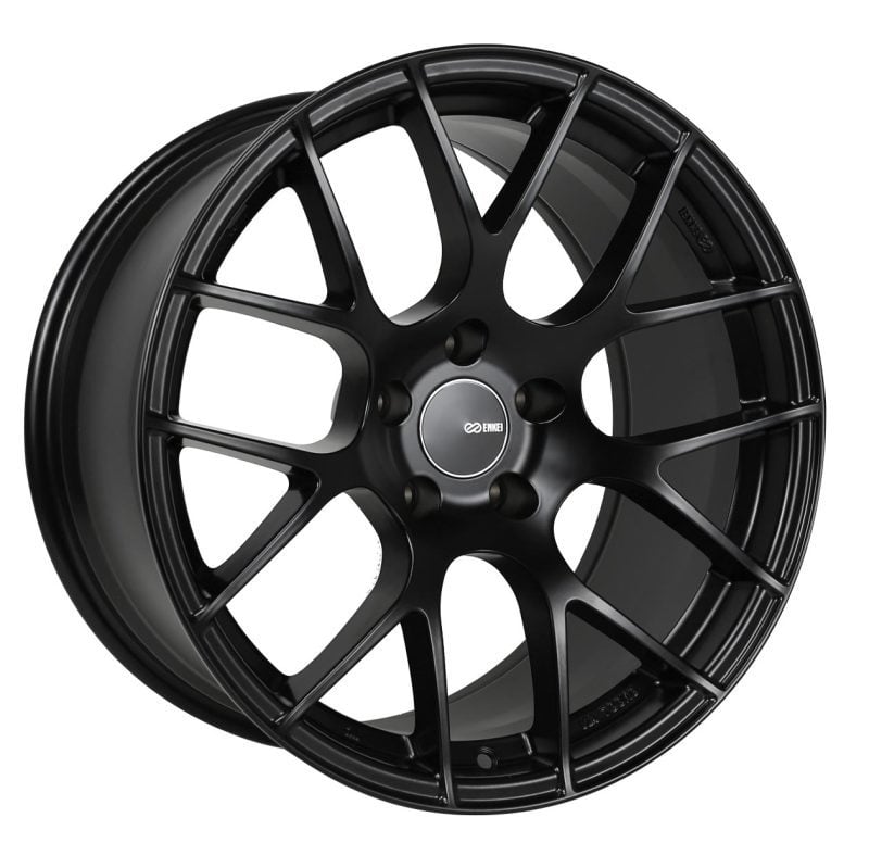 Enkei Raijin 19×8.5 50mm Offset 5×114.3 Bolt Pattern 72.6 Hub Bore Black Wheel