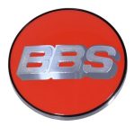 BBS Center Cap 70.6mm Red/Silver (4-Tab)