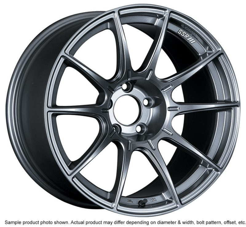 SSR GTX01 18×10.5 5×114.3 15mm Offset Dark Silver Wheel Evo X / G35 / 350z / 370z