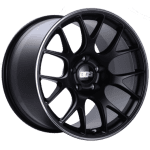 BBS CH-R Satin Black Polished Rim Protector Wheel (20x10 5x112 +18)