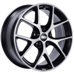 BBS SR Satin Black Diamond Cut Face Wheel (17x7.5 5x115 +40)