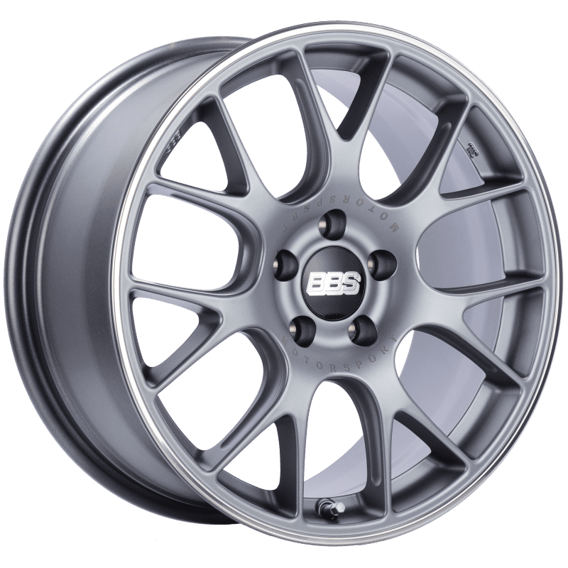 BBS CH-R Satin Titanium Polished Rim Protector Wheel (18x8.5 5x112 +38)