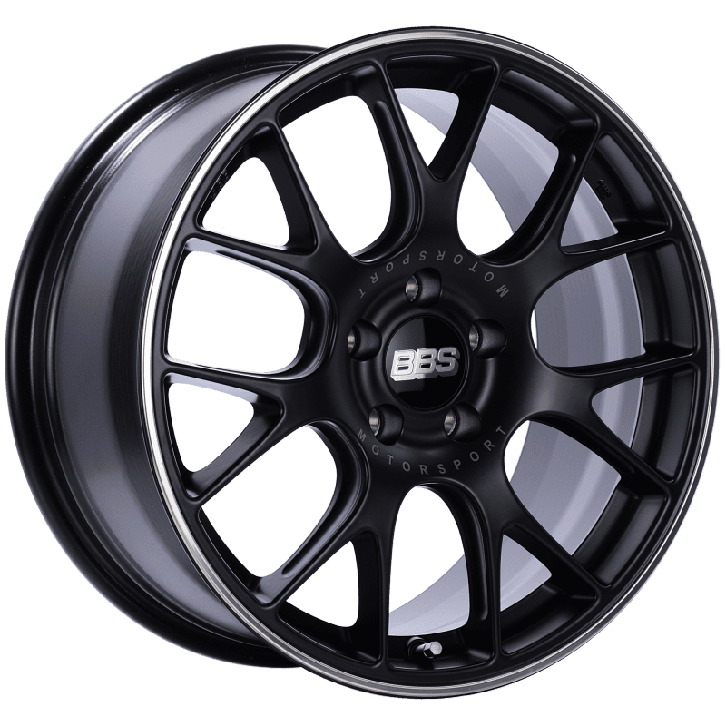 BBS CH-R Satin Black Polished Rim Protector Wheel (18x8.5 5x112 +47)