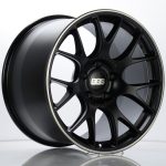BBS CH-R 19×12 5×130 ET45 CB71.6 Satin Black Polished Rim Protector Wheel w/ Motorsport Etching