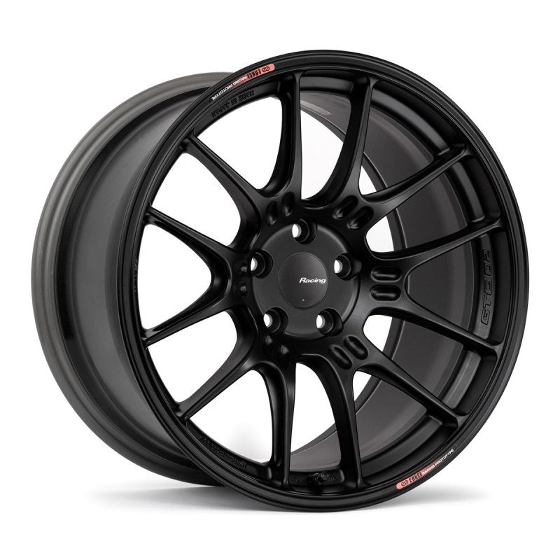 Enkei GTC02 18×10.5 5×114.3 22mm Offset 75mm Bore Matte Black Wheel