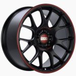 BBS CH-R Nurburgring Edition 19×9.5 5×112 ET45 Satin Black/Red Lip Wheel – 82mm PFS/Clip Req.