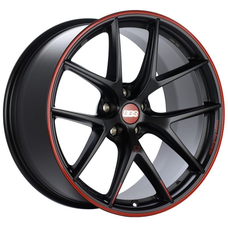 BBS CH-R Nurburgring Edition 20×10 5×112 ET25 PFS Black/Red Wheel – 82mm PFS/Clip Required